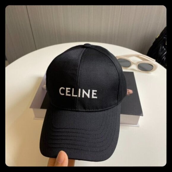 Celine Triomphe Women's Adjustable Baseball Cap (Black) - Picture 1 of 6
